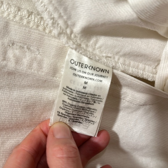 Outerknown White Corduroy Jumpsuit Size M, excellent shape - Picture 4 of 4